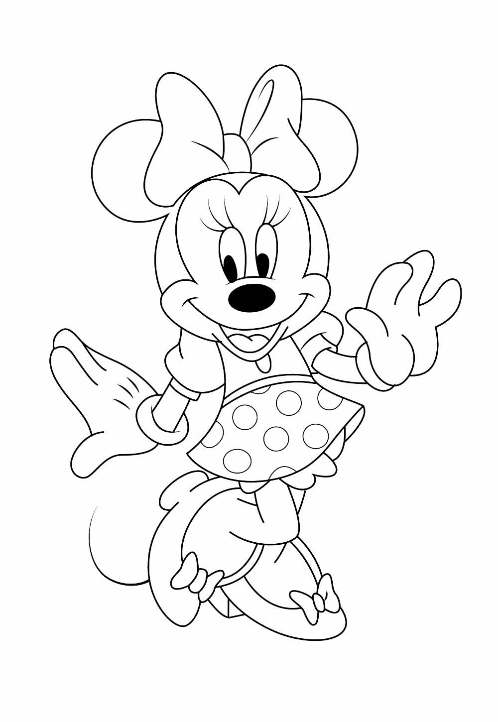 Desenho da Minnie para pintar