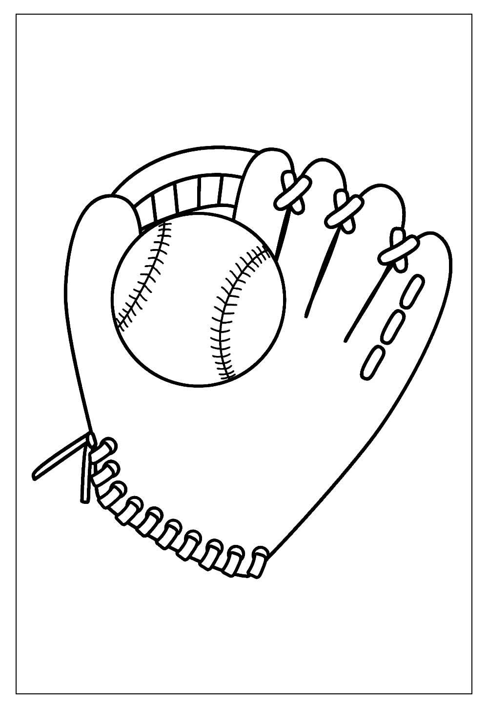 Desenho de Bola de Beisebol para colorir