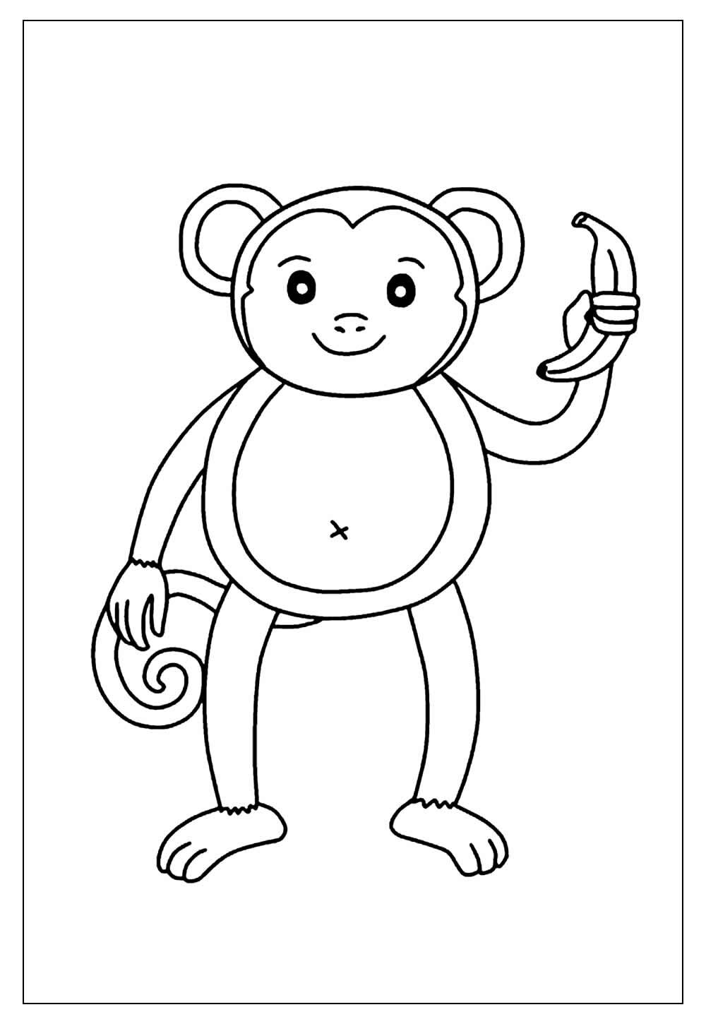 Desenhos de Macaco para pintar e colorir