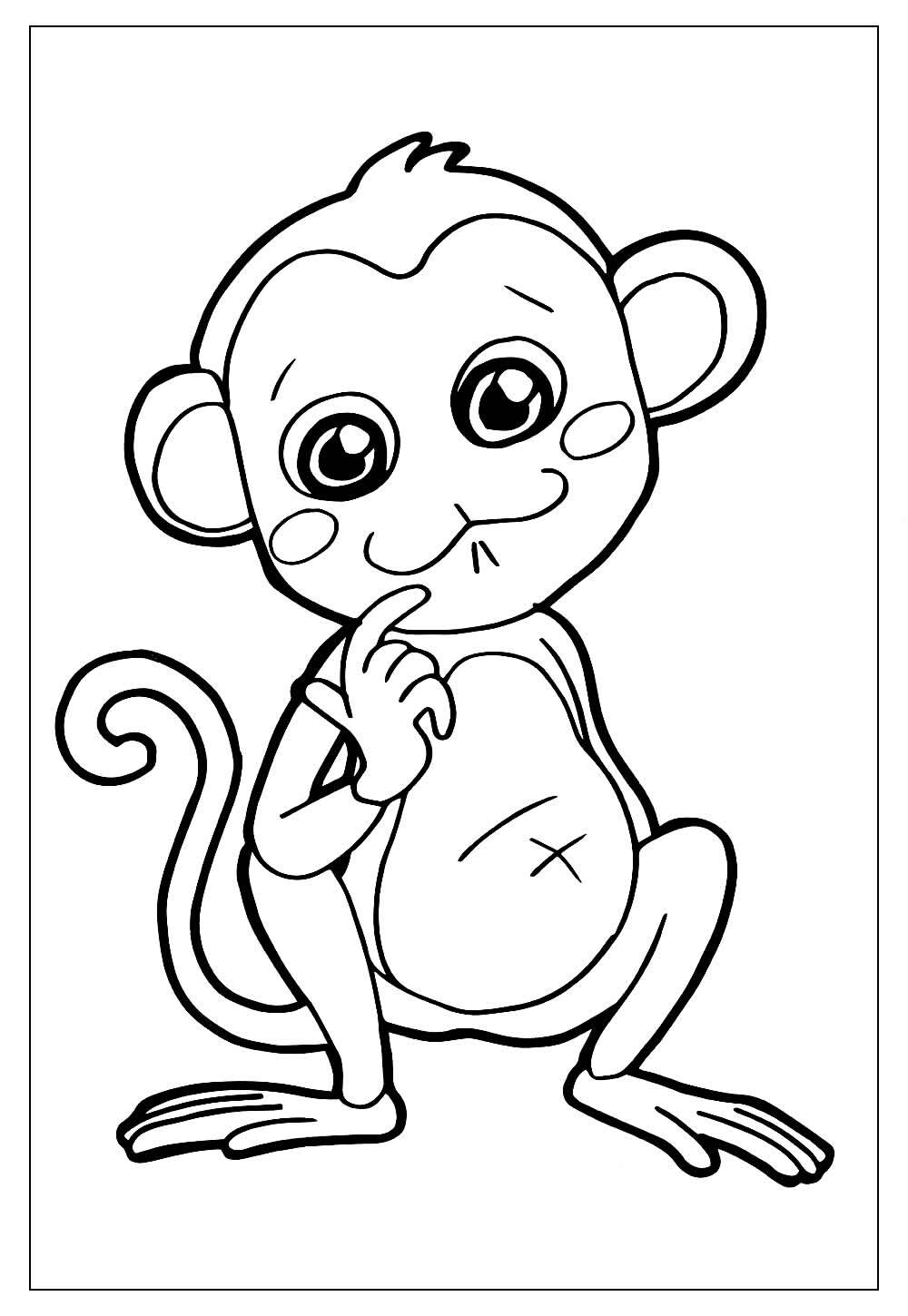 Macaco para colorir