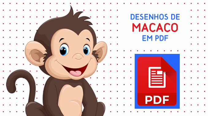 Desenhos de Macacos para Colorir em PDF