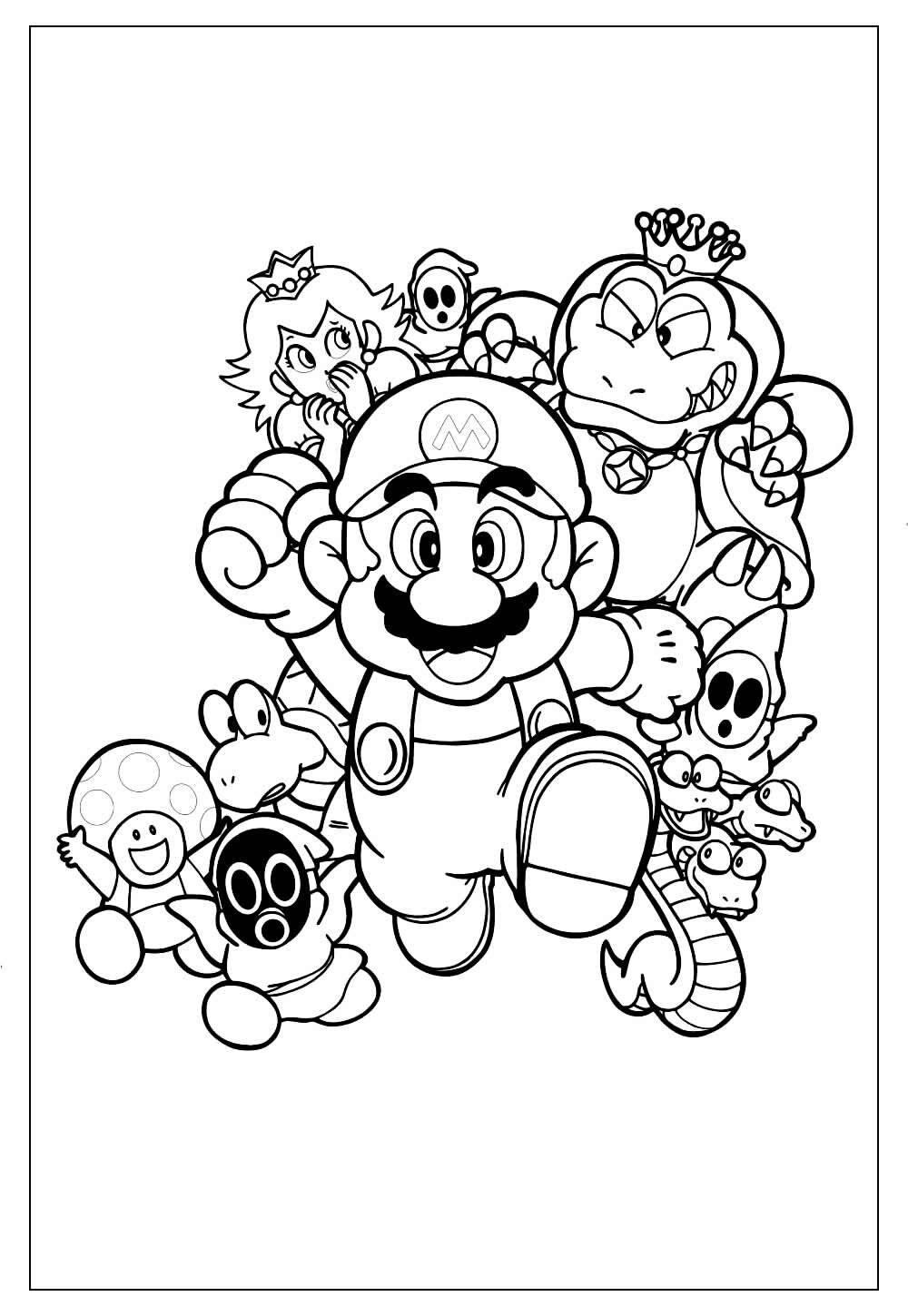 de 70] Desenhos do Mario para Colorir - Imprimir Grátis