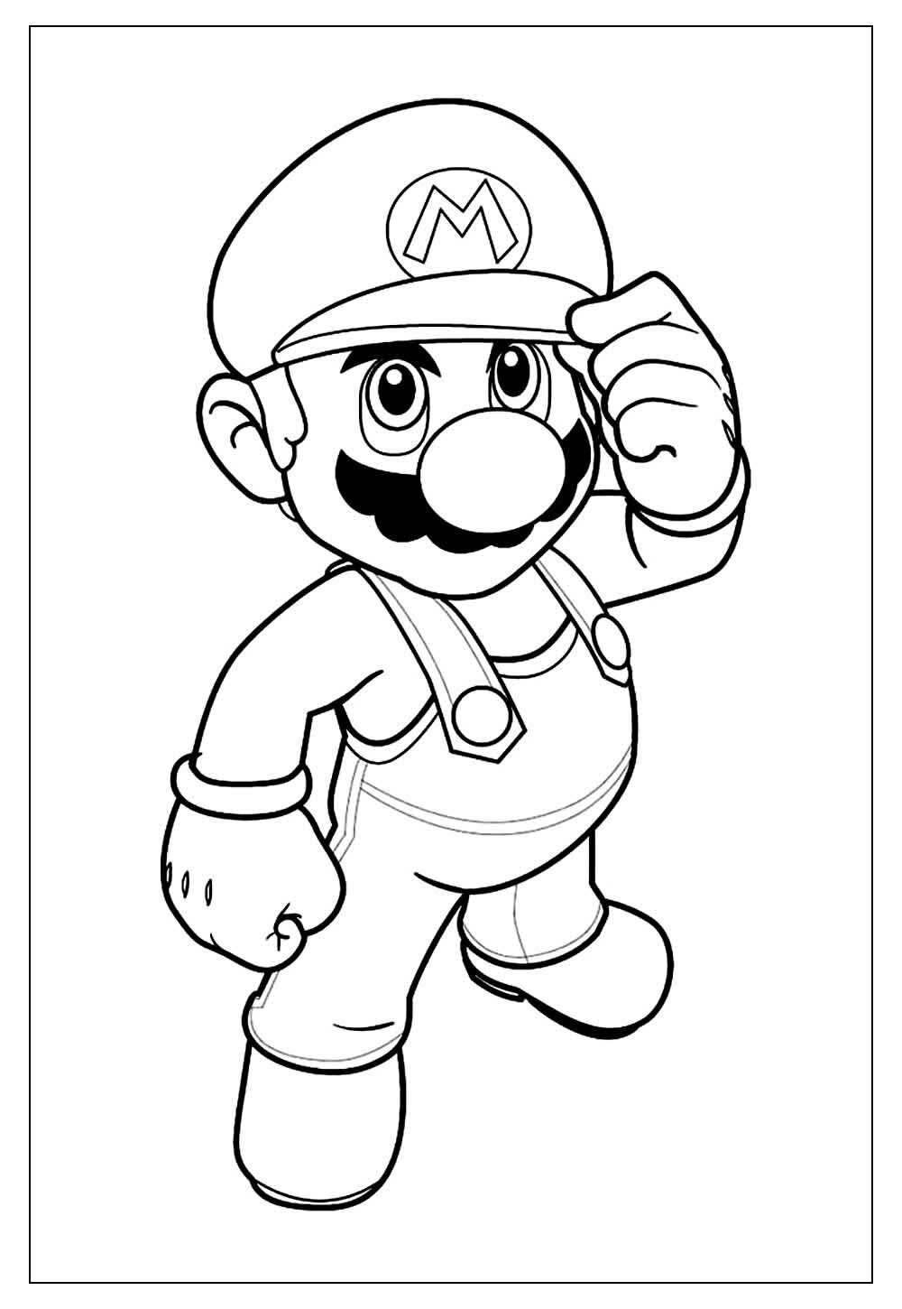 Mario de Moto  Desenhos para Imprimir e Colorir