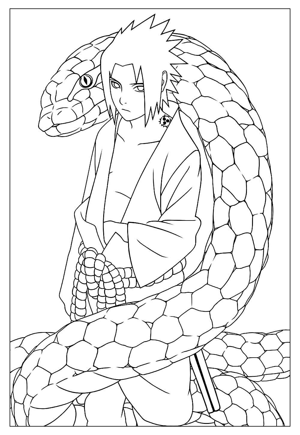 Desenho para colorir Boruto - Sasuke