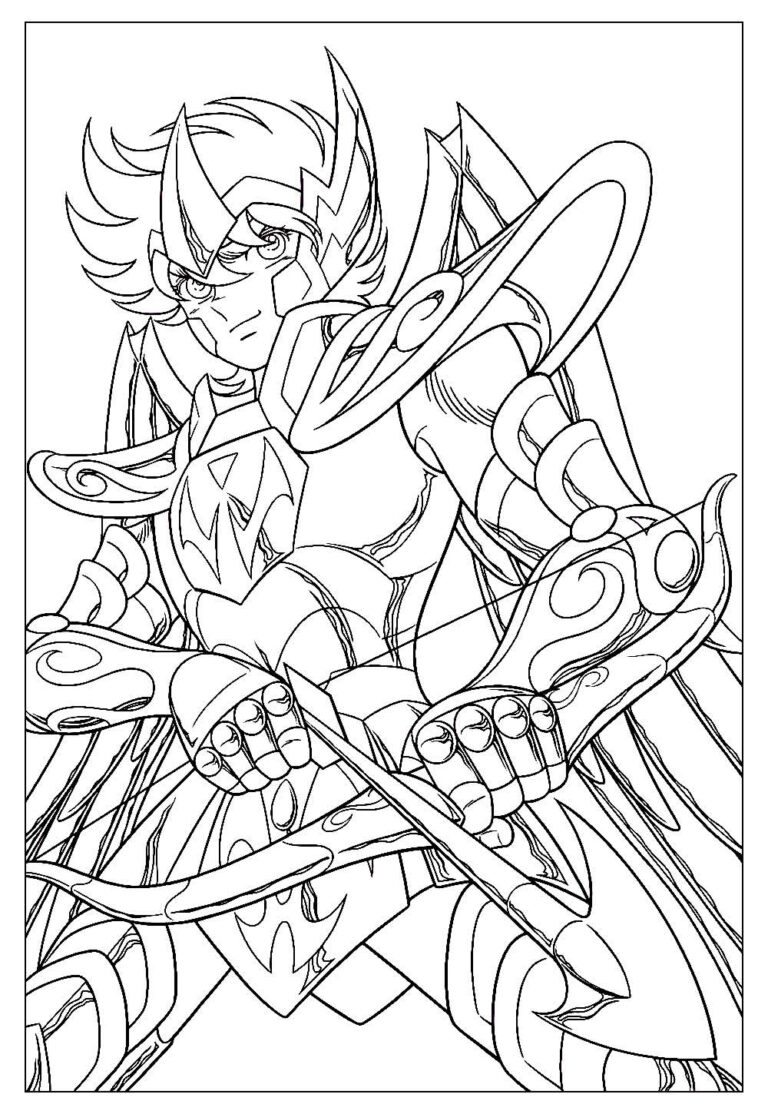 Desenhos dos Cavaleiros do Zodíaco para Colorir e Pintar