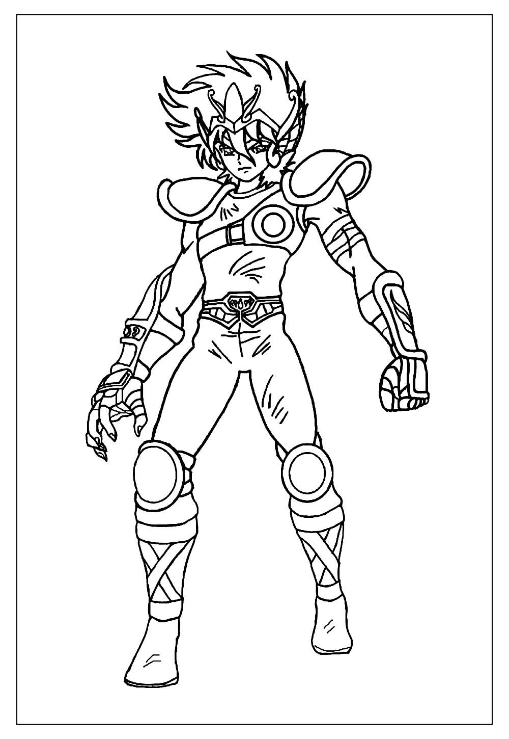 Desenhos dos Cavaleiros do Zodíaco para Colorir e Pintar