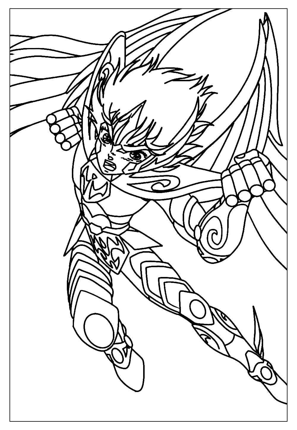 Desenhos dos Cavaleiros do Zodíaco para colorir - Seiya