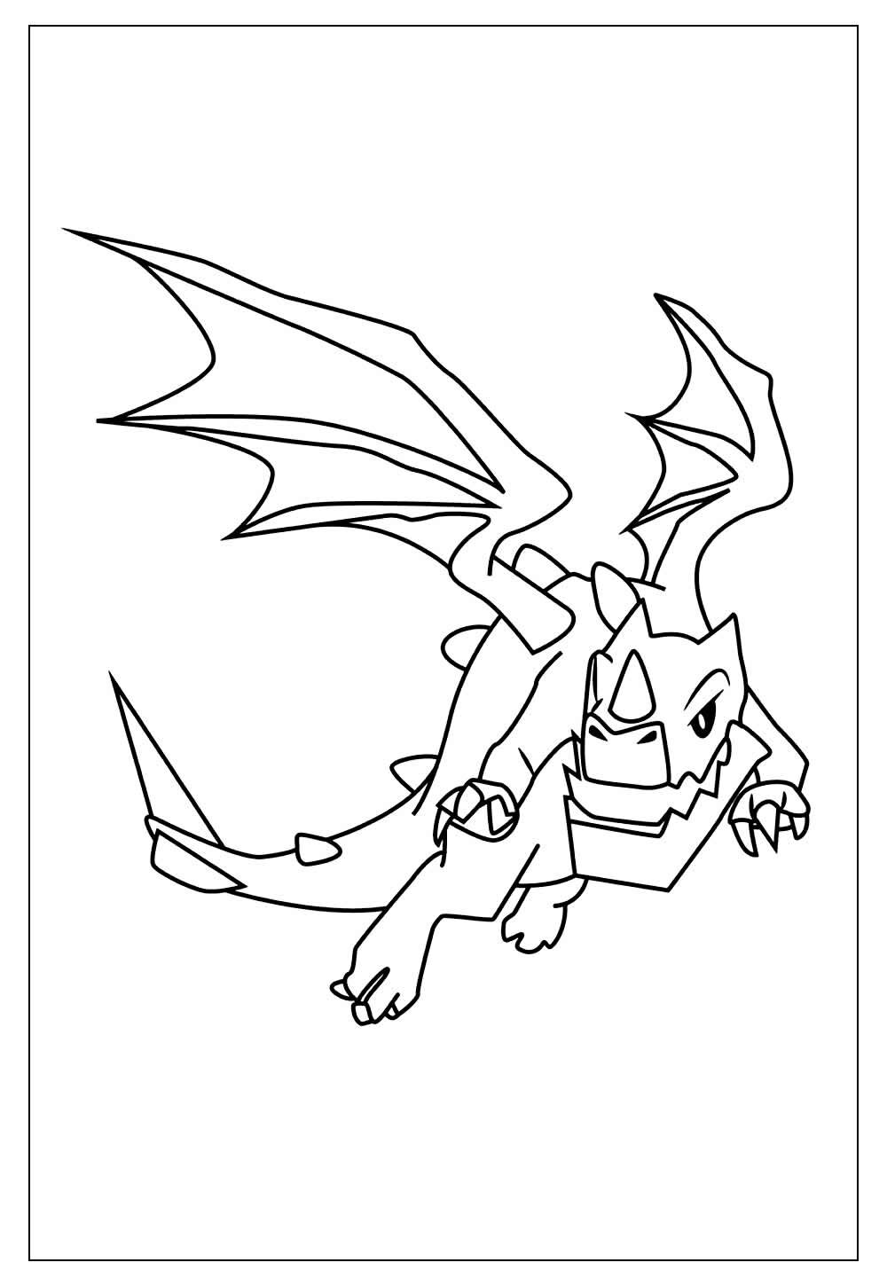 Desenho do Dragão para colorir - Clash of Clans