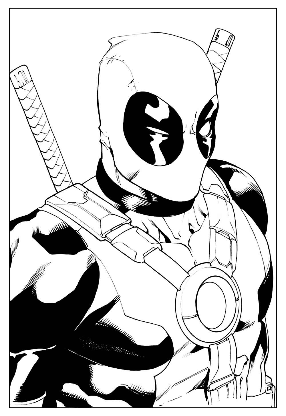 Desenhos do Deadpool para Colorir e Pintar - Tudo Para Colorir