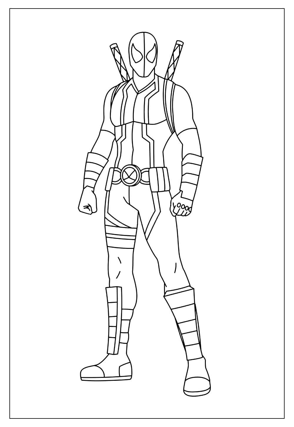 Desenhos do Deadpool para Colorir e Pintar - Tudo Para Colorir