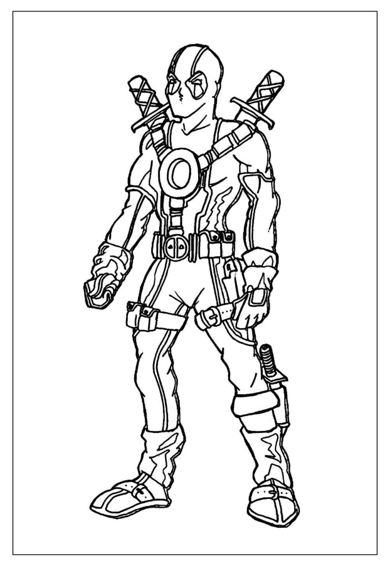 Desenhos do Deadpool para Colorir e Pintar - Tudo Para Colorir