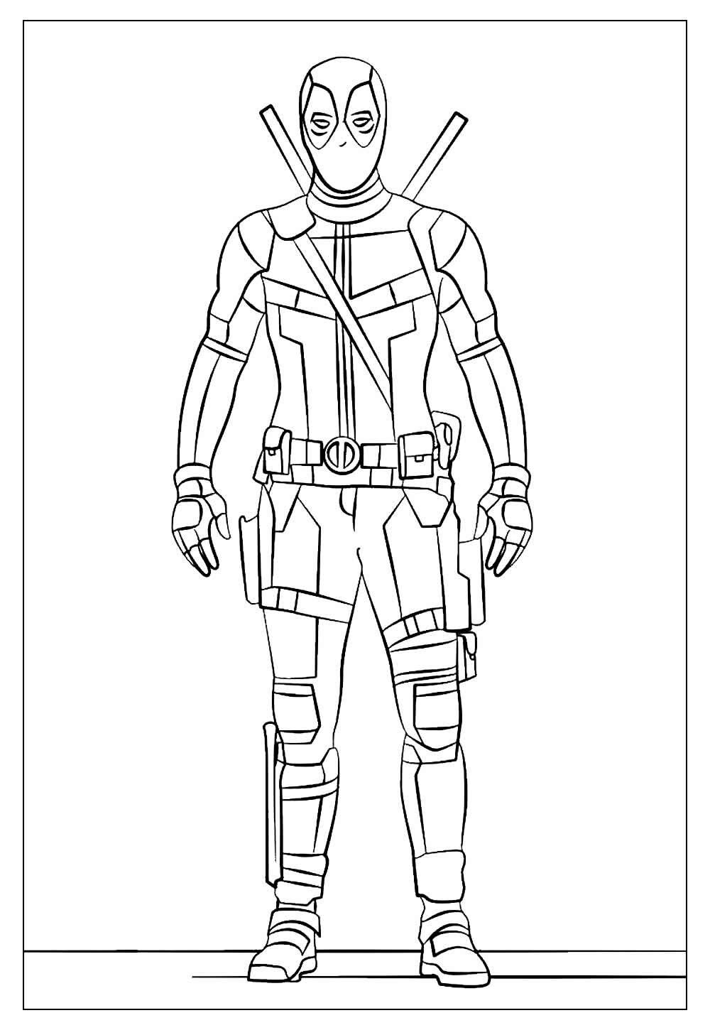Desenhos do Deadpool para pintar