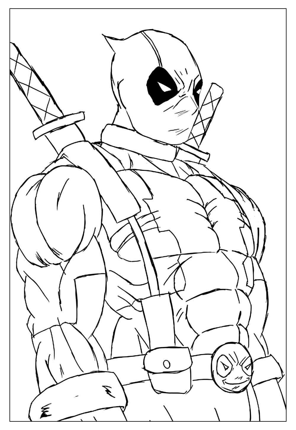 Desenhos do Deadpool para pintar