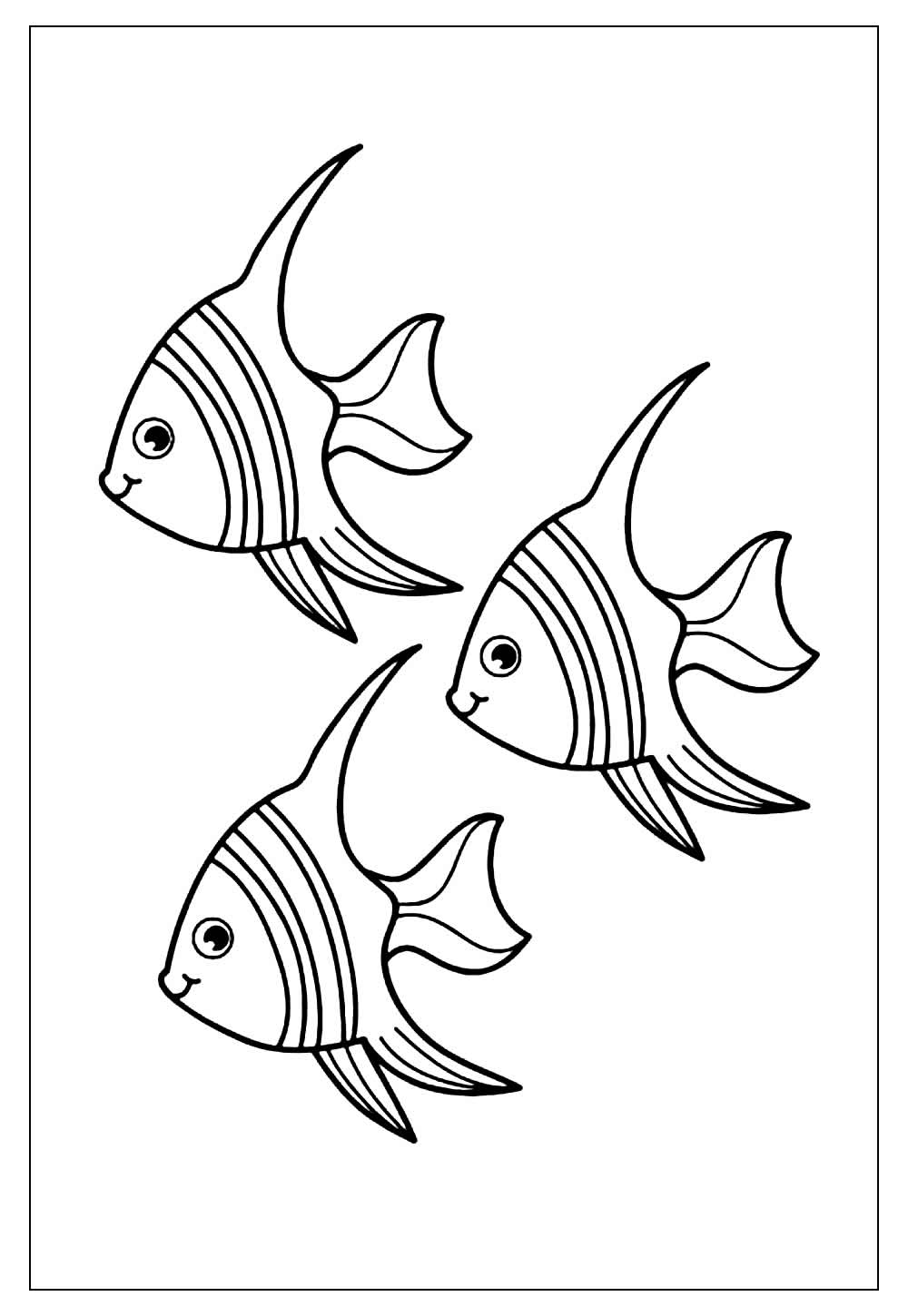 Desenhos de Peixes para Colorir e Pintar - Tudo Para Colorir
