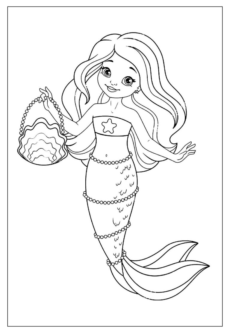 Desenhos de Sereia para Colorir e Pintar - Tudo Para Colorir