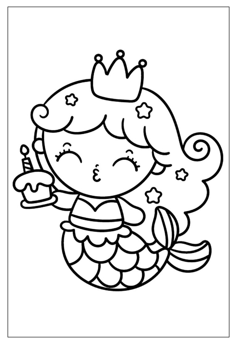 Desenhos de Sereia para Colorir e Pintar - Tudo Para Colorir