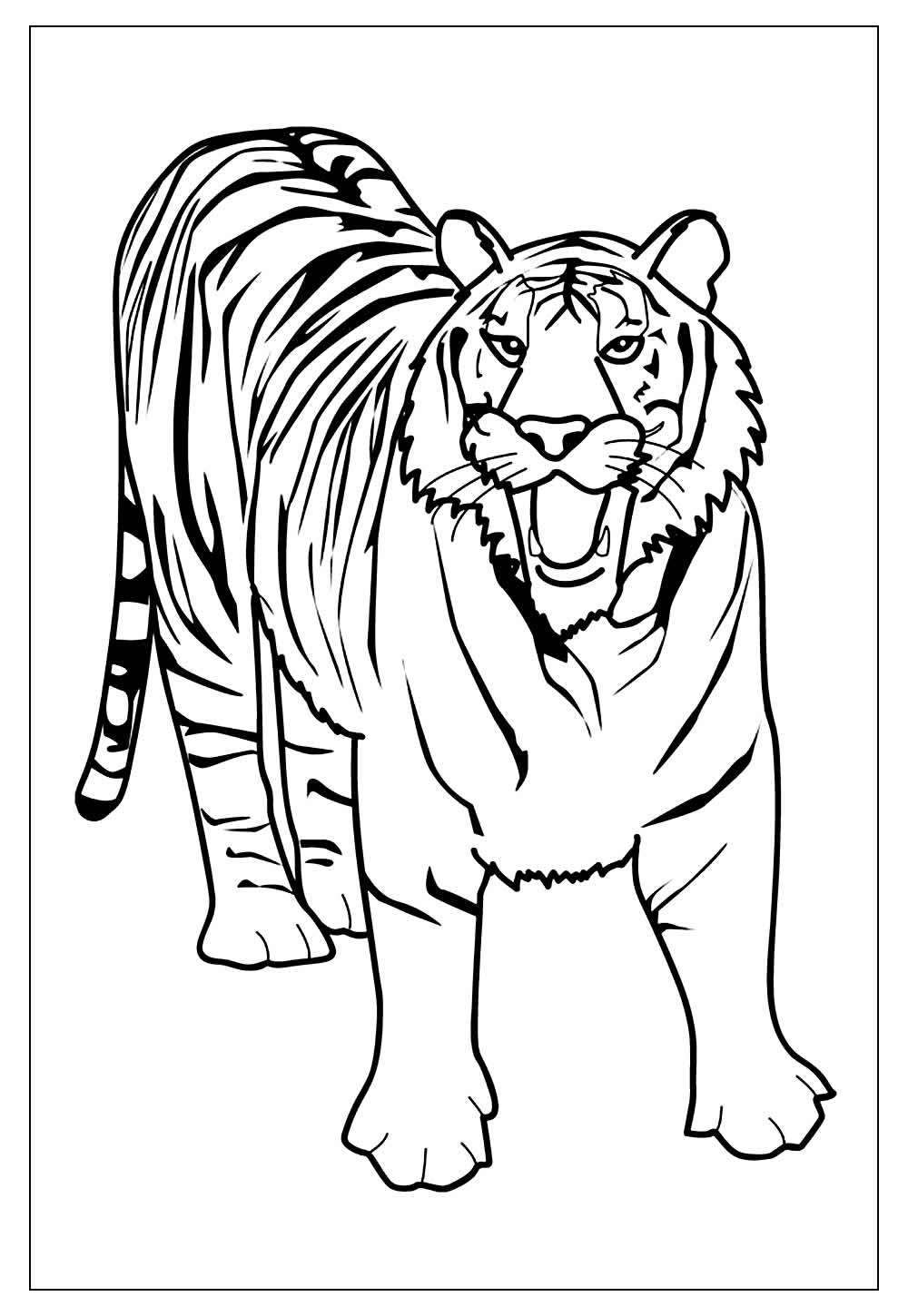 Desenhos de Tigre para Colorir e Pintar - Tudo Para Colorir