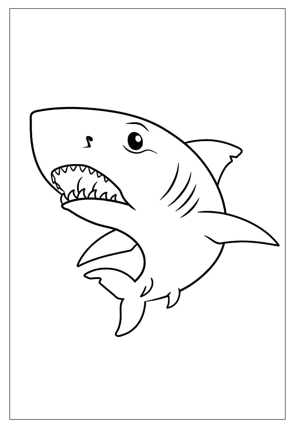 Desenhos de Tubarão para pintar