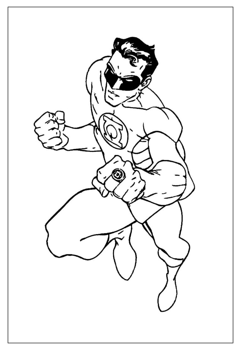 Desenhos do Lanterna Verde para Colorir e Pintar