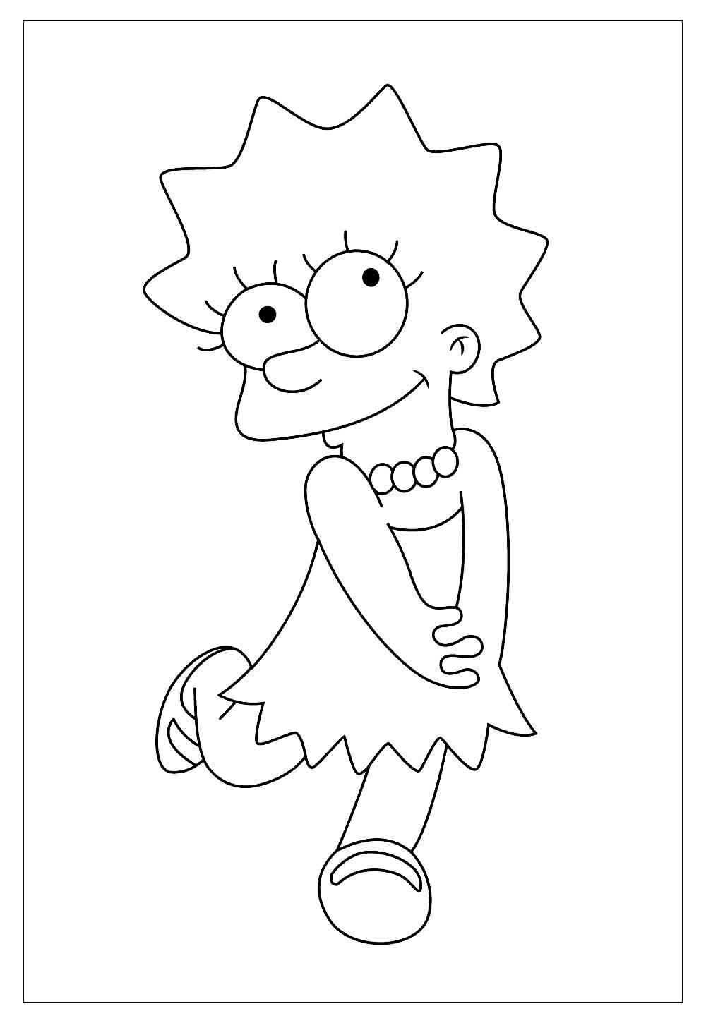 Desenho de Lisa Simpson para colorir