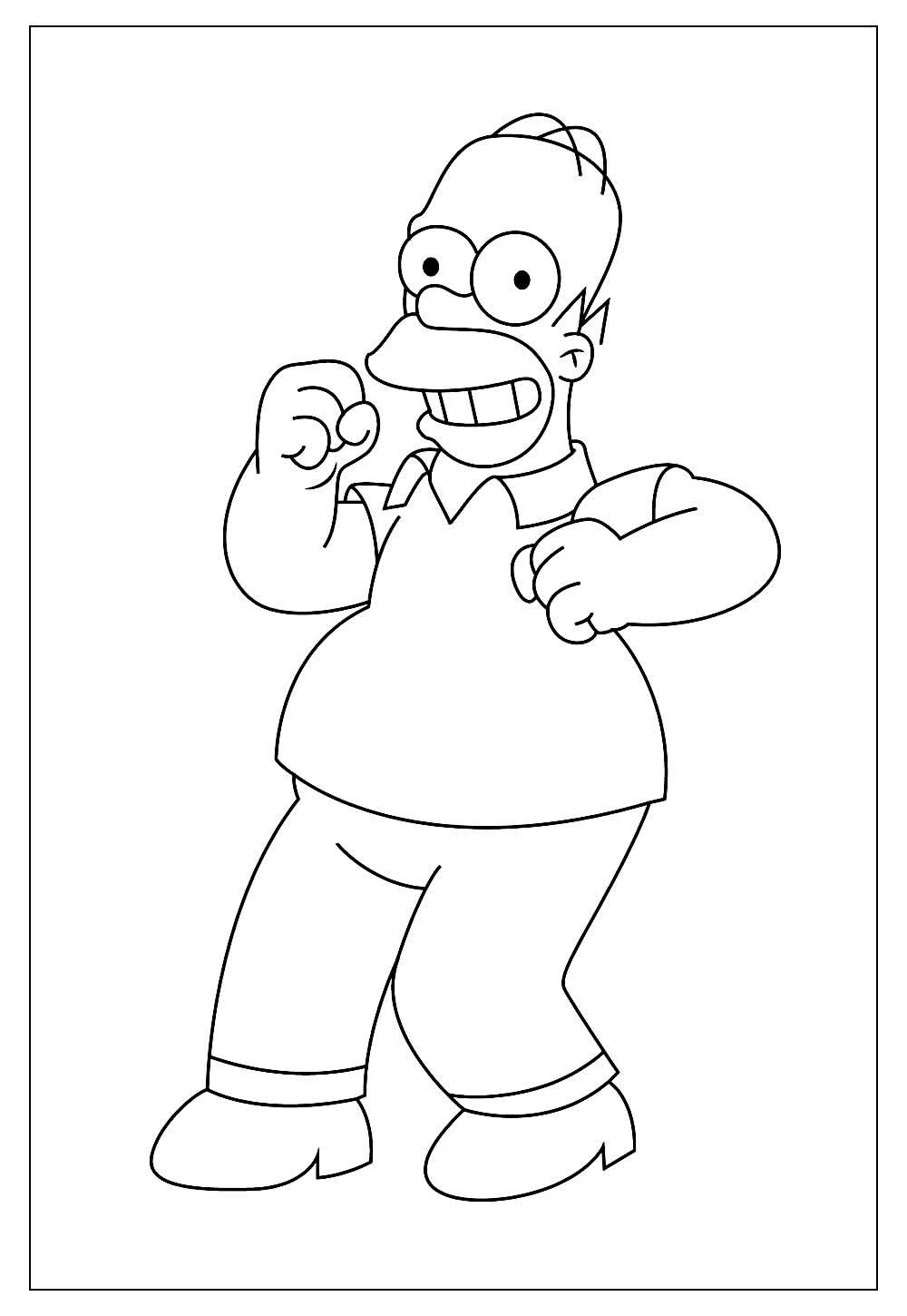 Desenho de Homer Simpson para colorir