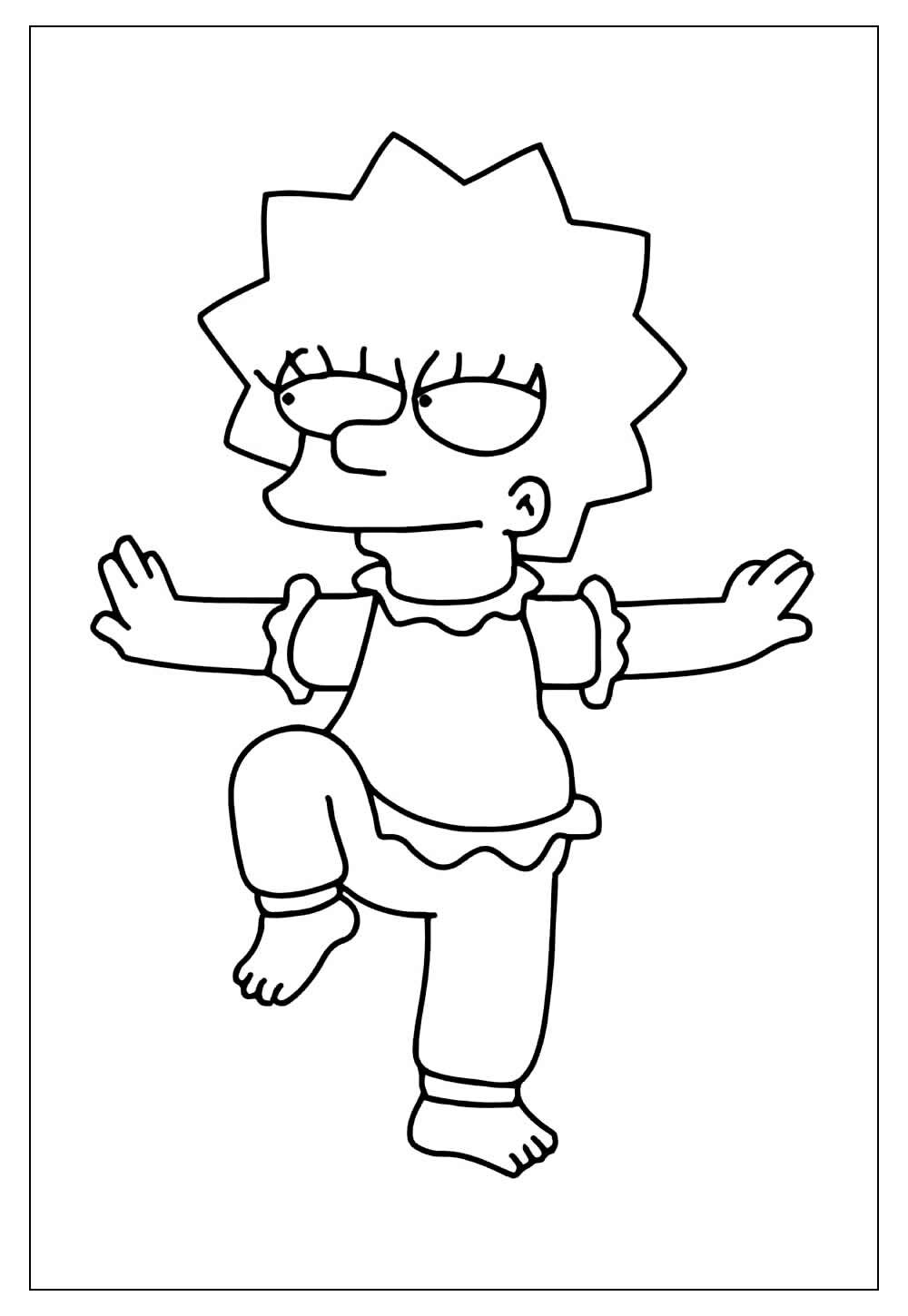 Desenho dos Simpsons para pintar