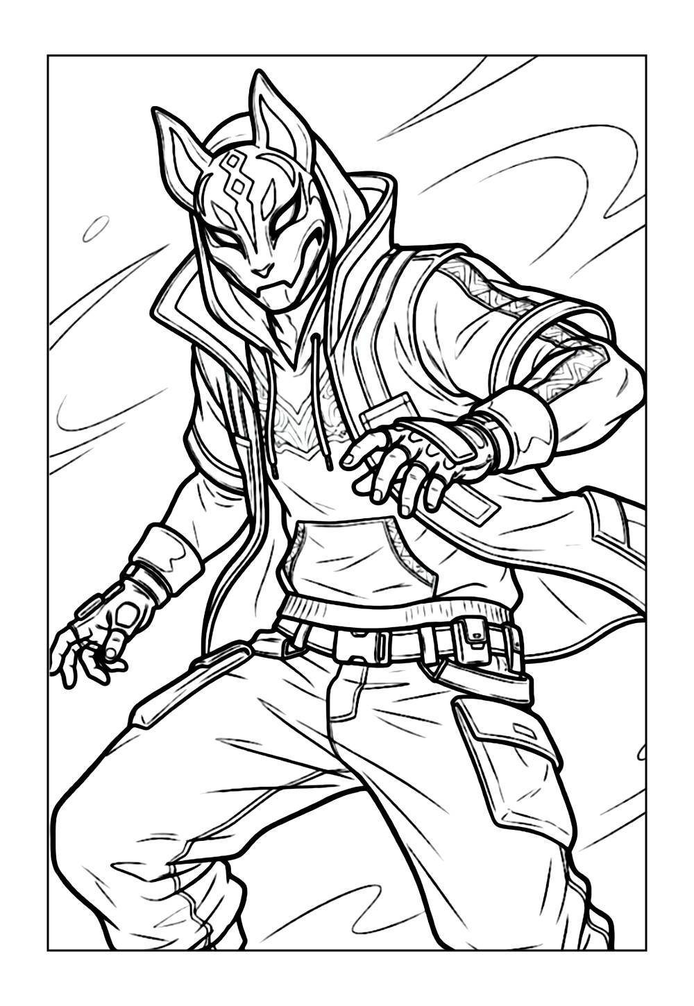 Desenho de Fortnite para pintar