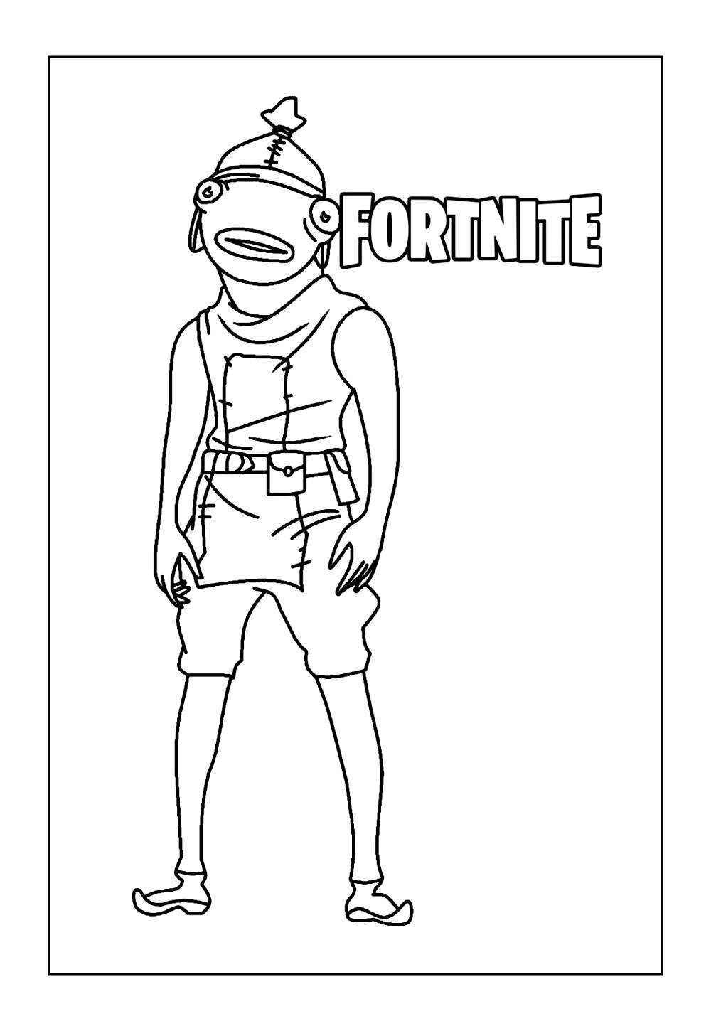 Desenho para Colorir de Fortnite