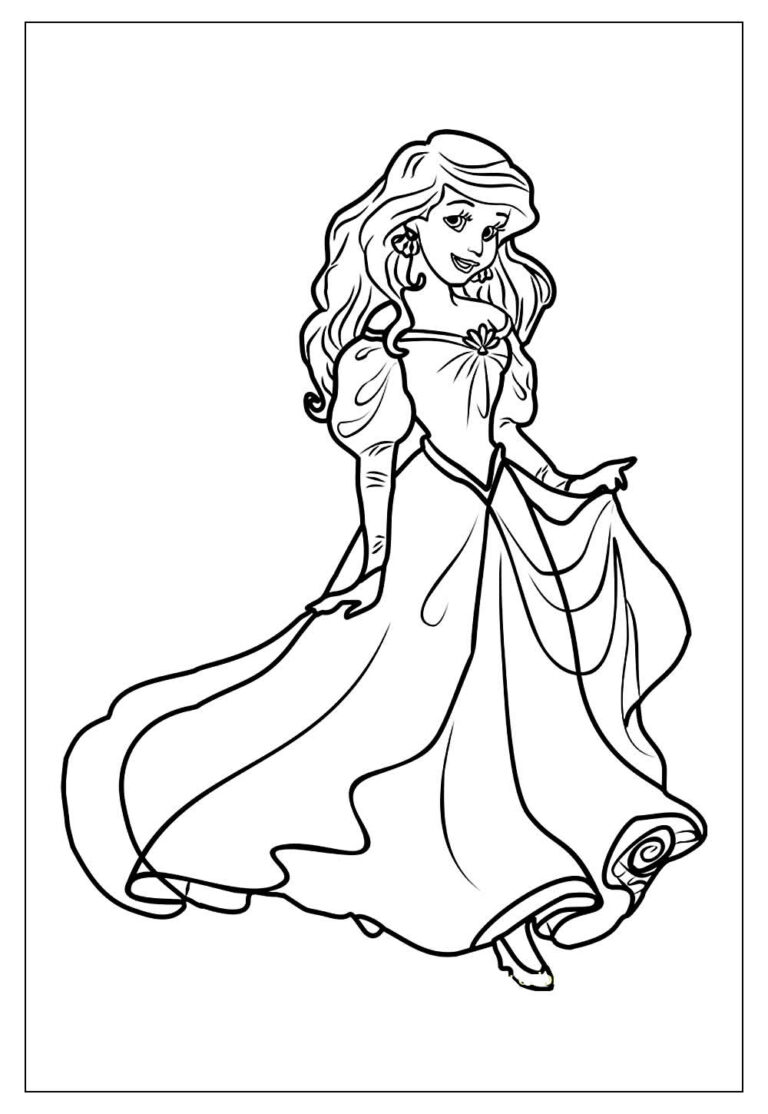 Desenhos da Princesa Ariel para Colorir - Tudo Para Colorir