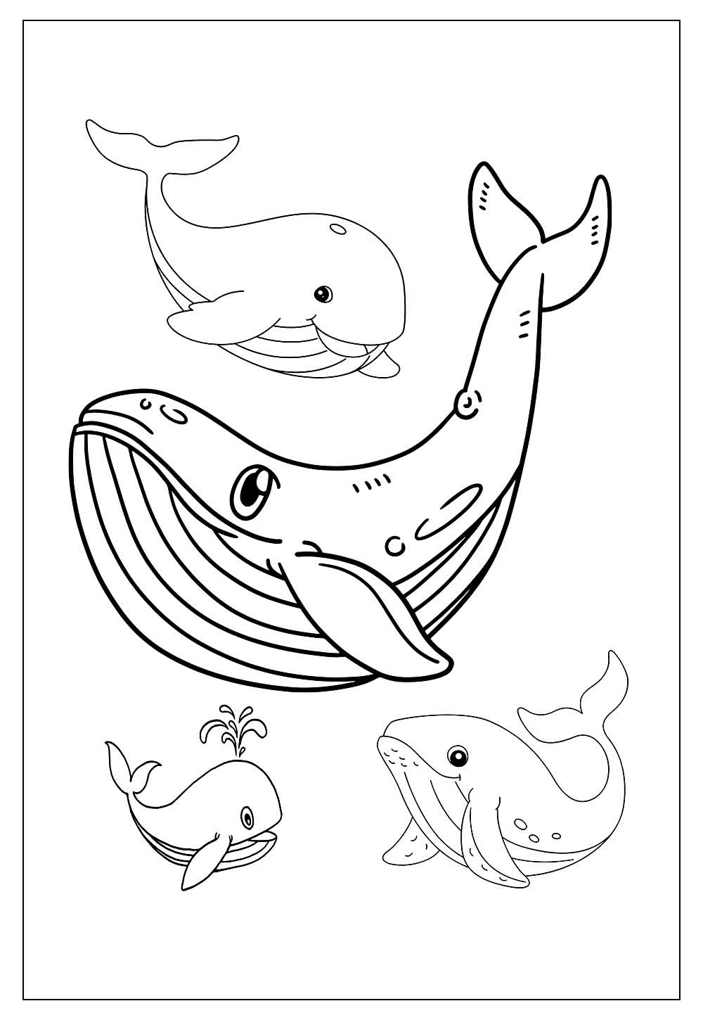 Desenhos de Baleia para Colorir e Imprimir - Tudo Para Colorir
