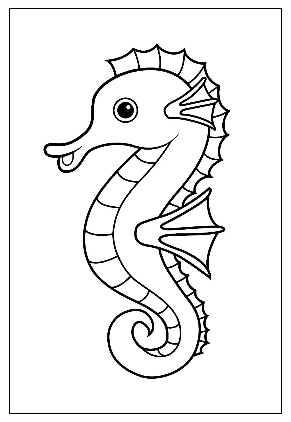Desenhos de Cavalo-marinho para Colorir - Tudo Para Colorir