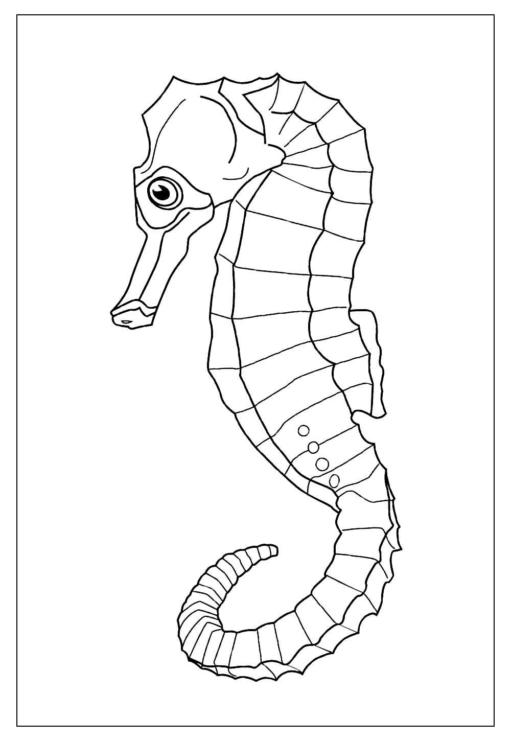 Desenho de Cavalo-marinho para imprimir