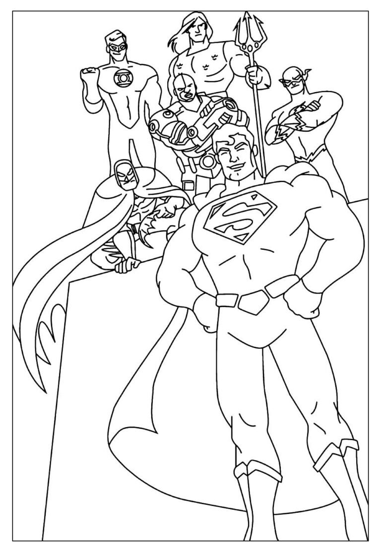 Desenhos da Liga da Justiça para Colorir e Imprimir