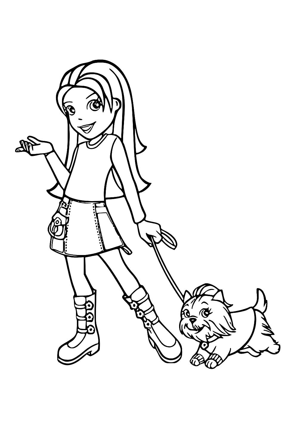 Desenho da Polly Pocket para colorir