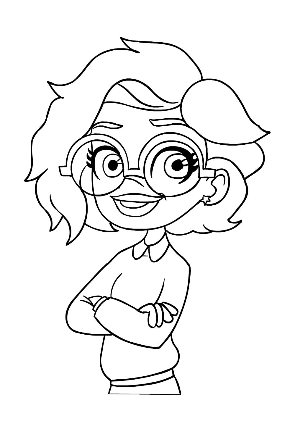 Desenho da Polly Pocket para pintar