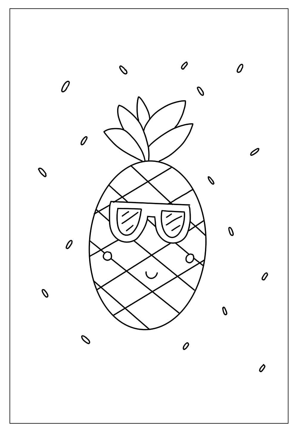 Desenhos de Abacaxi para colorir - Pinte Online