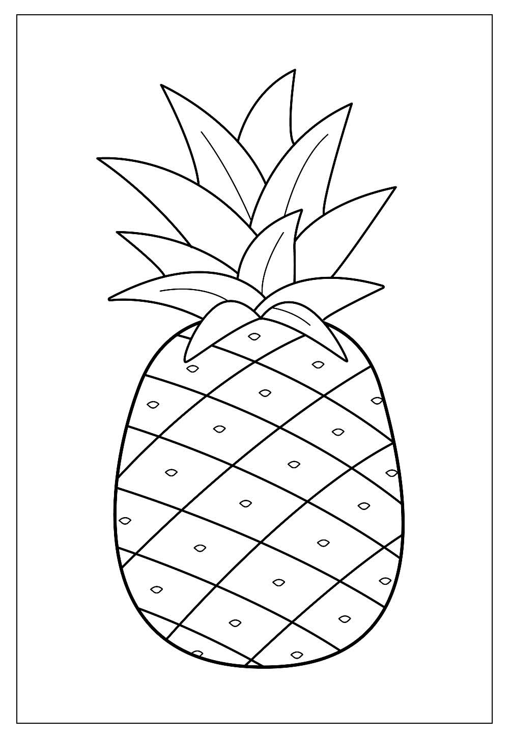 Desenhos de Abacaxi para Colorir e Imprimir - Tudo Para Colorir