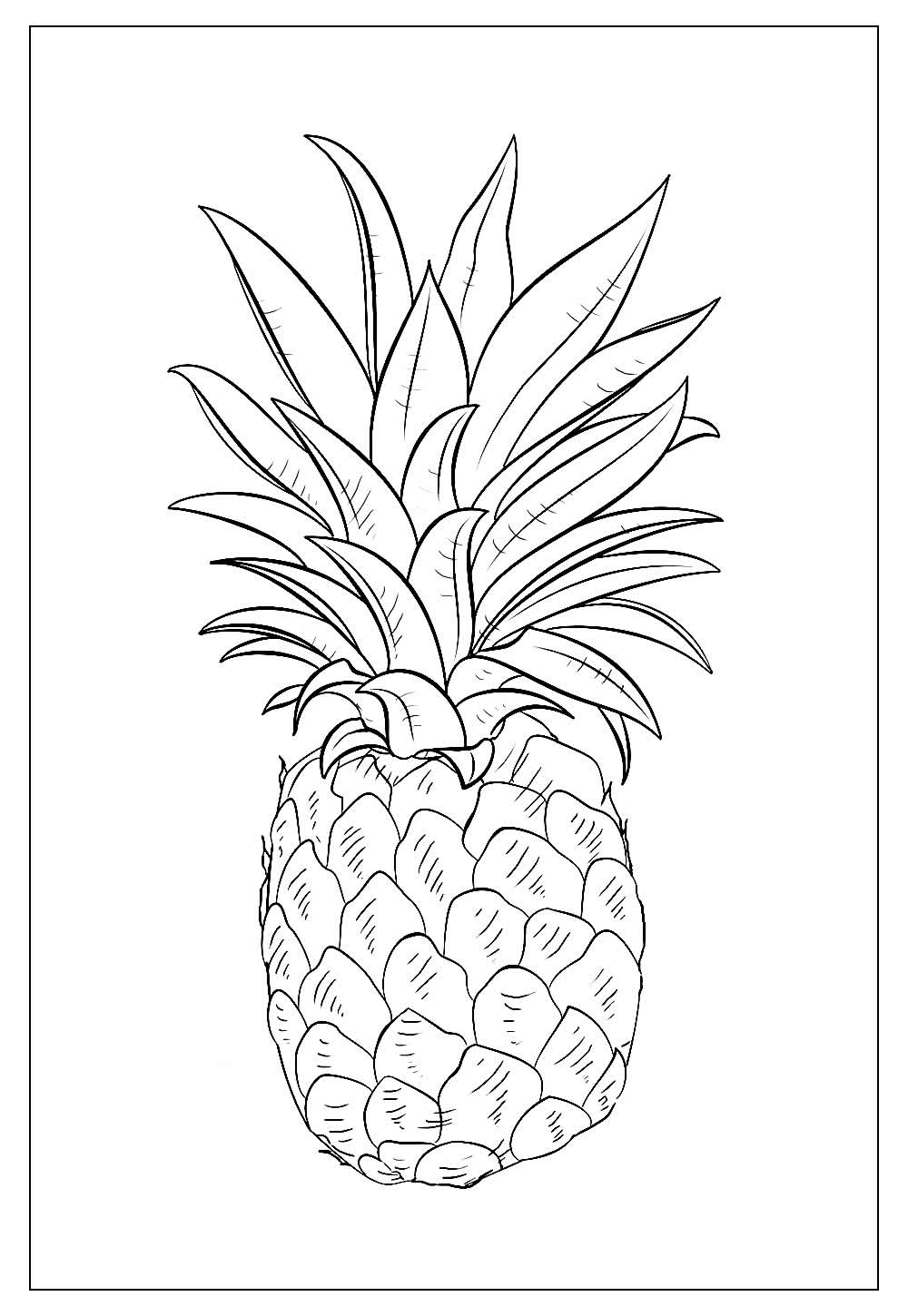 Desenhos de Abacaxi para Colorir e Imprimir - Tudo Para Colorir