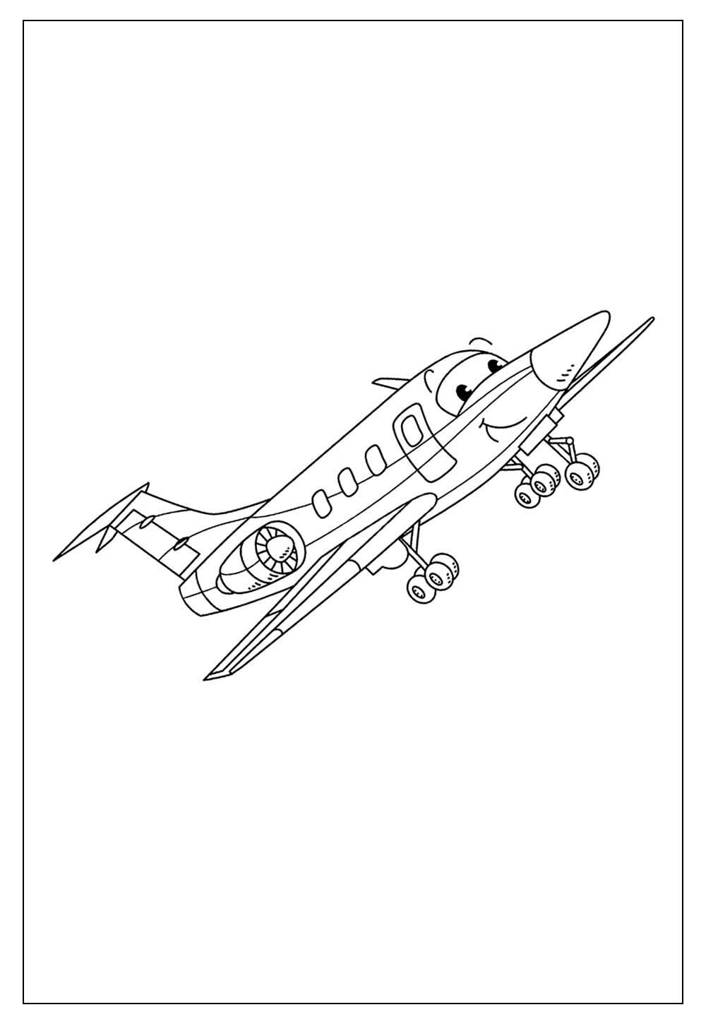 Desenho de Avião para Pintar