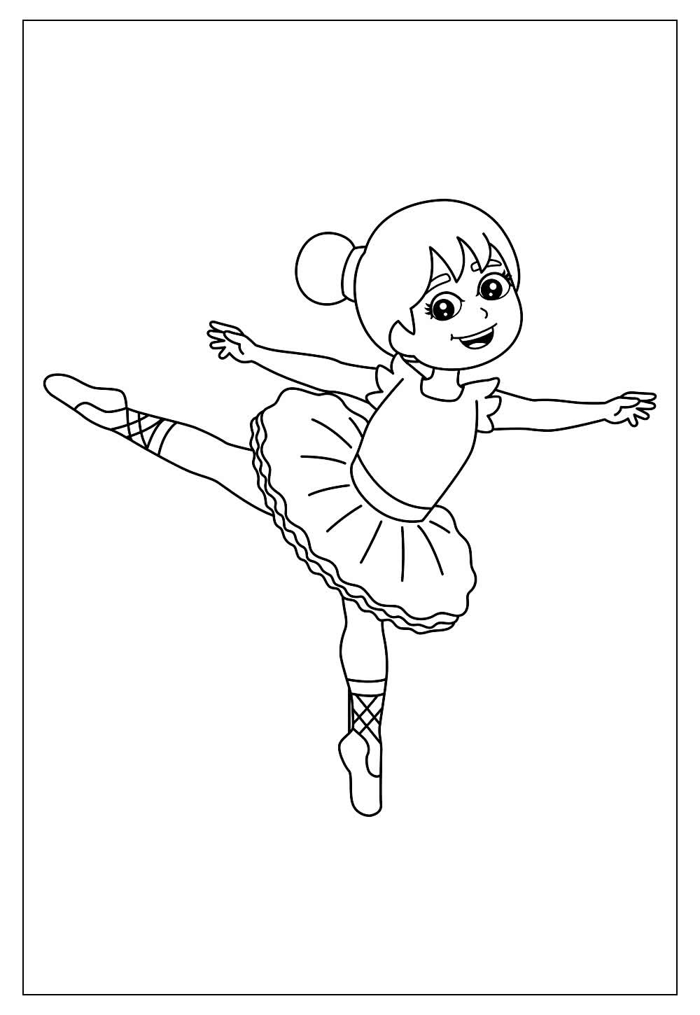 Desenhos de Bailarina para Colorir e Pintar - Tudo Para Colorir