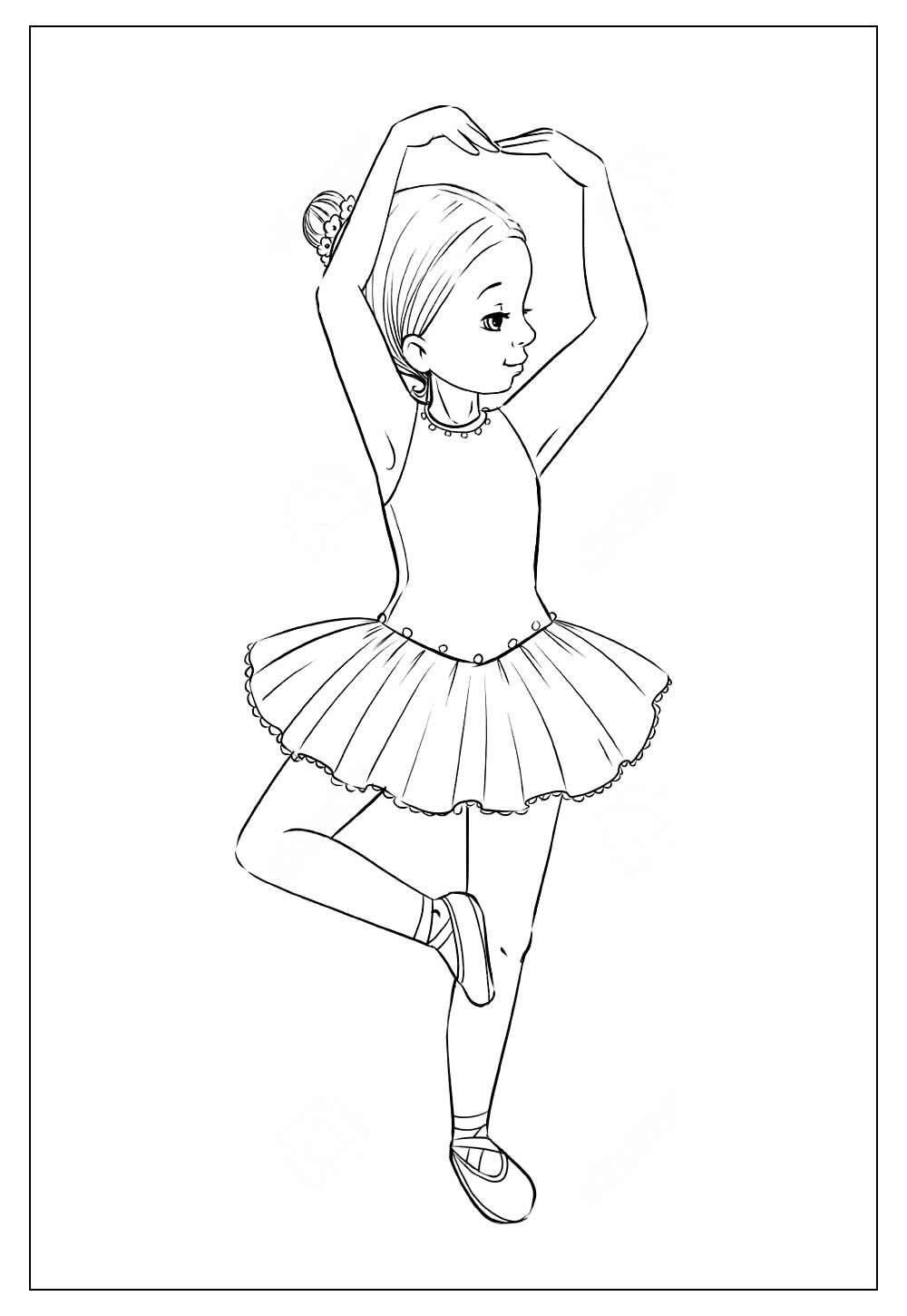 Desenhos de Bailarina Para Colorir e Imprimir - Pintar Grátis Online