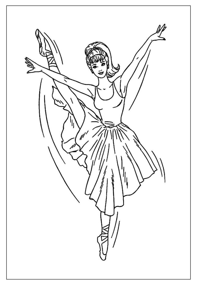 Desenhos de Bailarina para Colorir e Pintar - Tudo Para Colorir