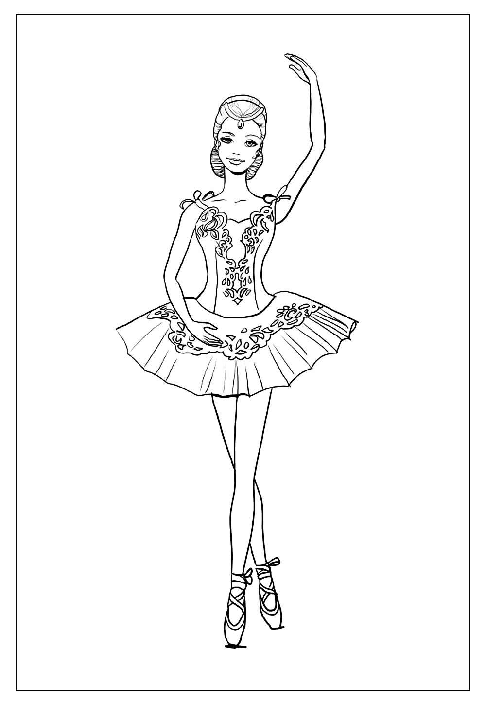 Desenhos de Bailarina Para Colorir e Imprimir - Pintar Grátis Online