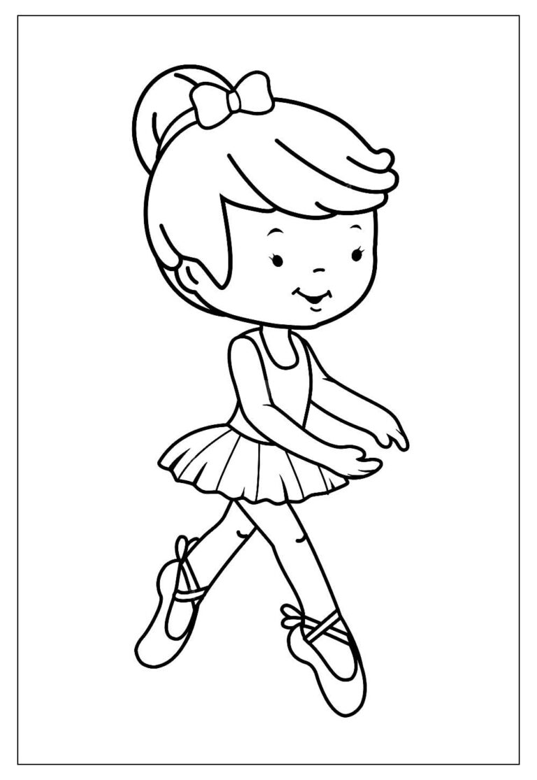Desenhos de Bailarina para Colorir e Pintar - Tudo Para Colorir