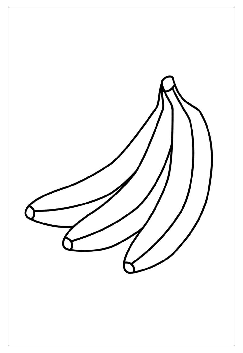 Desenhos de Banana para Colorir e Pintar - Tudo Para Colorir