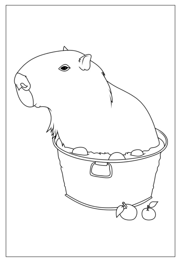 Desenhos de Capivara para Colorir e Imprimir - Tudo Para Colorir