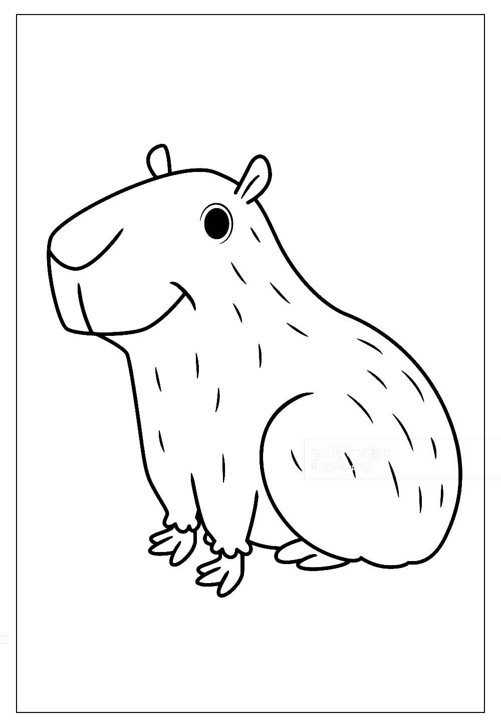 Desenhos para colorir de capivara de desenhos animados - Desenhos para  colorir gratuitos para impressão