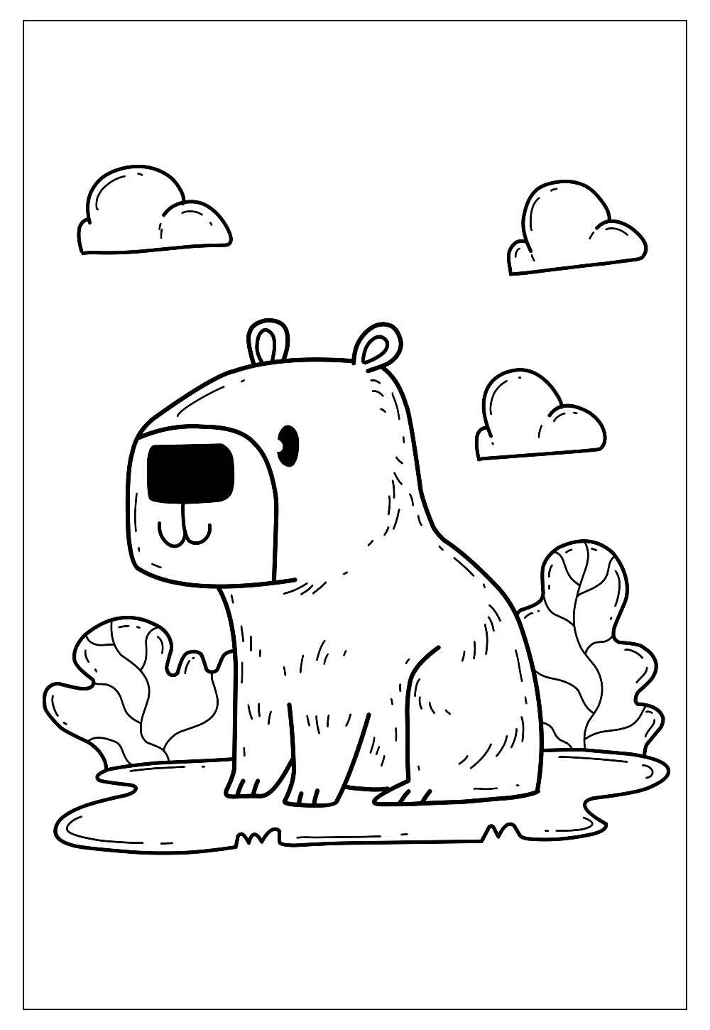 Capivara Desenho Para Colorir - Ultra Coloring Pages