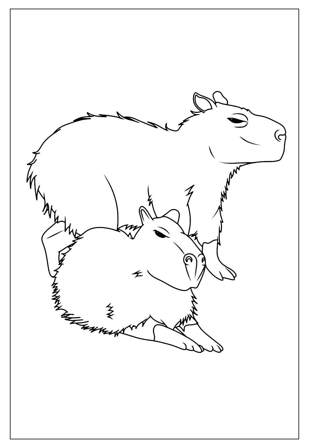 Capivara Desenho Para Colorir - Ultra Coloring Pages