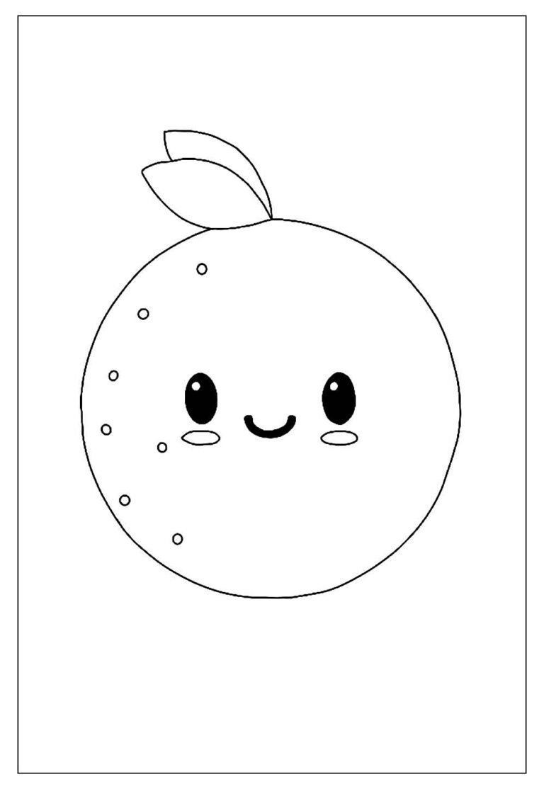 Desenhos de Laranja para Colorir e Pintar - Tudo Para Colorir